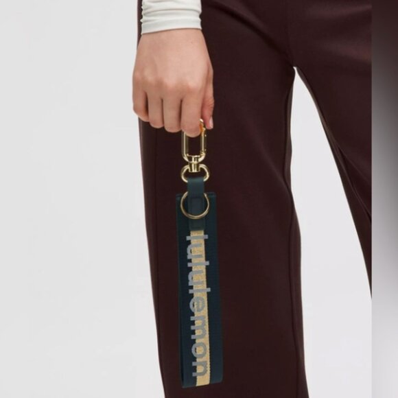 Lululemon Never Lost Keychain- Warp Teal/Gold/Bone - Picture 4 of 5